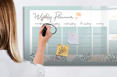 Tableau magnétique à dessiner emplois du temps hebdomadaires