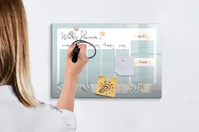 Tableau magnétique à dessiner emplois du temps hebdomadaires