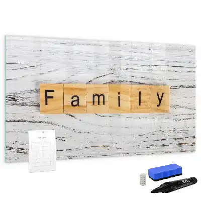 Tableau magnétique à dessiner modèle famille
