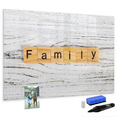 Tableau magnétique à dessiner modèle famille