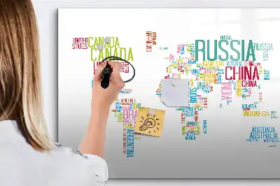 Tableau magnétique à dessiner carte avec les noms des États