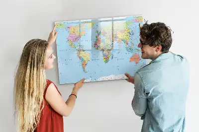 Tableau magnétique pour dessiner carte du monde