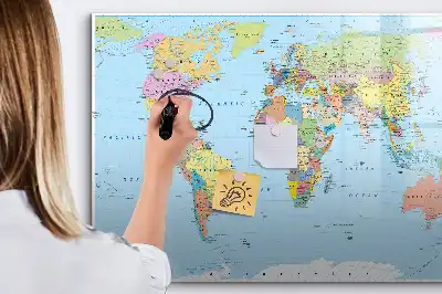Tableau magnétique pour dessiner carte du monde
