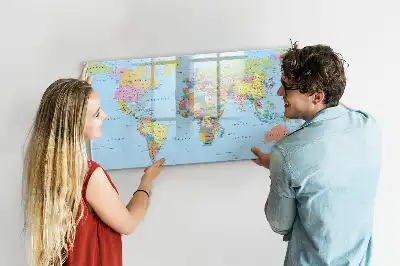 Tableau magnétique pour dessiner carte du monde