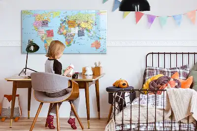 Tableau magnétique pour dessiner carte du monde