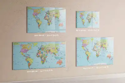Tableau magnétique pour dessiner carte du monde