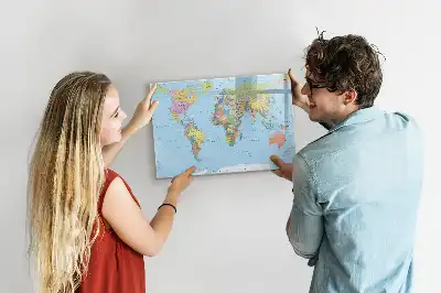 Tableau magnétique pour dessiner carte du monde