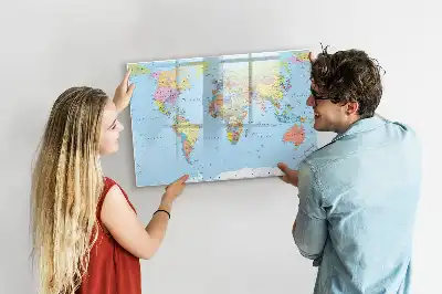 Tableau magnétique pour dessiner carte du monde