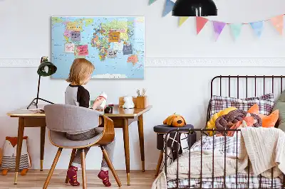 Tableau magnétique pour dessiner carte du monde