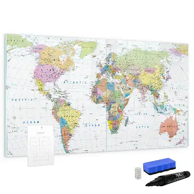 Carte du monde tableau magnétique à dessiner
