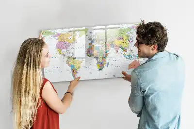 Carte du monde tableau magnétique à dessiner