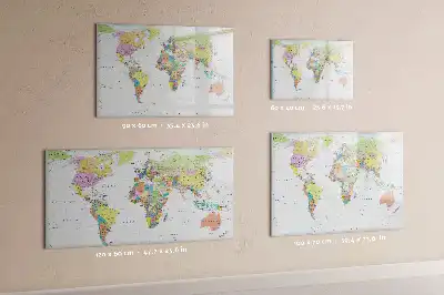 Carte du monde tableau magnétique à dessiner