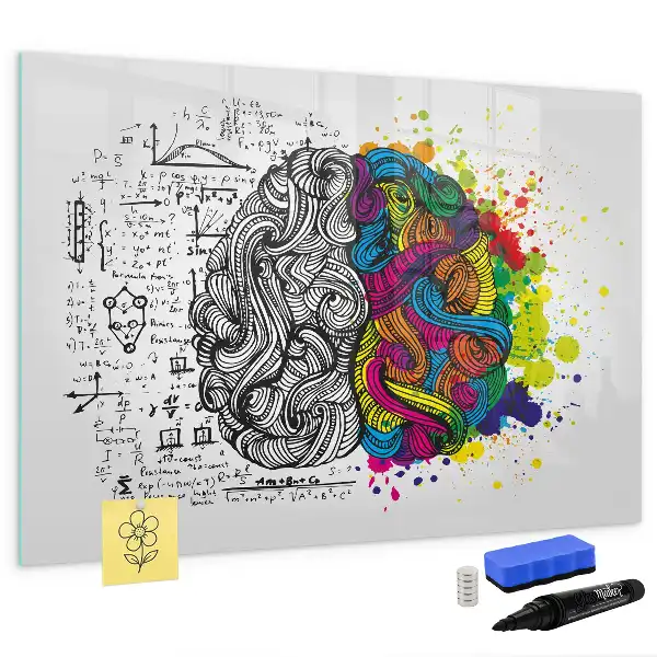 Tableau magnétique à dessiner abstraction du cerveau