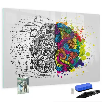 Tableau magnétique à dessiner abstraction du cerveau