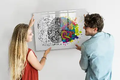 Tableau magnétique à dessiner abstraction du cerveau