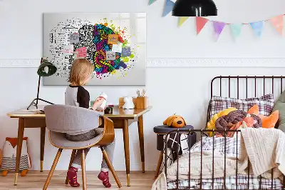 Tableau magnétique à dessiner abstraction du cerveau