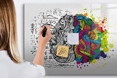 Tableau magnétique à dessiner abstraction du cerveau