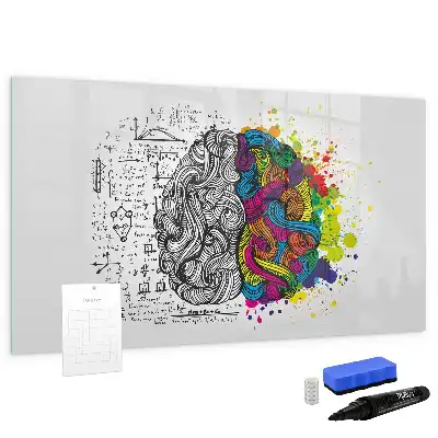Tableau magnétique à dessiner abstraction du cerveau