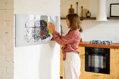 Tableau magnétique à dessiner abstraction du cerveau
