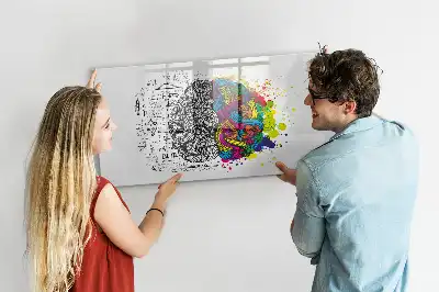 Tableau magnétique à dessiner abstraction du cerveau