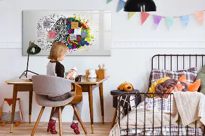 Tableau magnétique à dessiner abstraction du cerveau