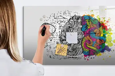Tableau magnétique à dessiner abstraction du cerveau
