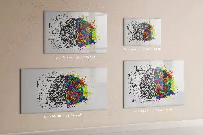 Tableau magnétique à dessiner abstraction du cerveau