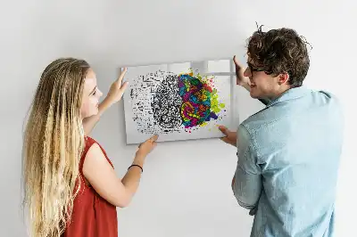 Tableau magnétique à dessiner abstraction du cerveau
