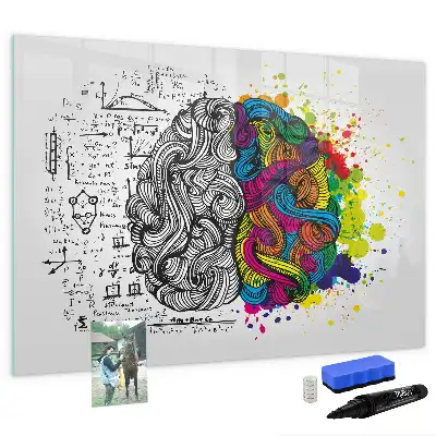 Tableau magnétique à dessiner abstraction du cerveau