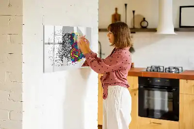 Tableau magnétique à dessiner abstraction du cerveau