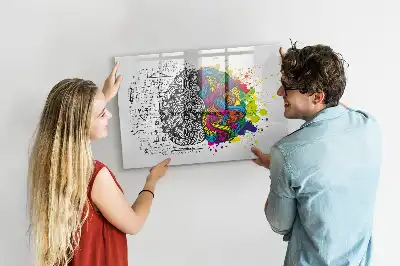Tableau magnétique à dessiner abstraction du cerveau
