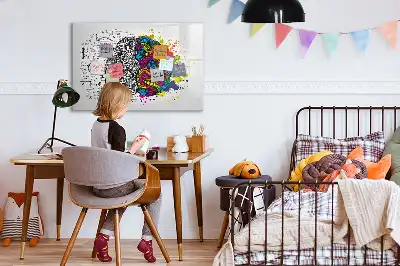 Tableau magnétique à dessiner abstraction du cerveau