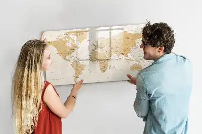 Carte politique du monde tableau magnétique pour dessiner