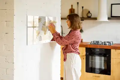 Carte politique du monde tableau magnétique pour dessiner