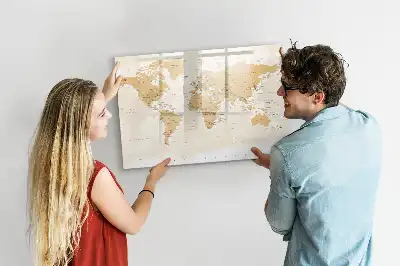 Carte politique du monde tableau magnétique pour dessiner