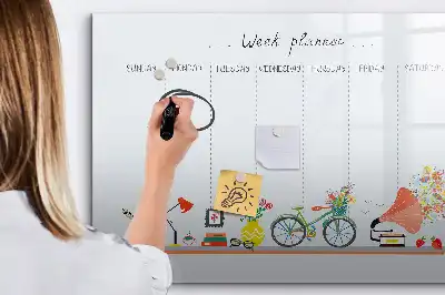 Planificateur hebdomadaire tableau magnétique pour dessiner
