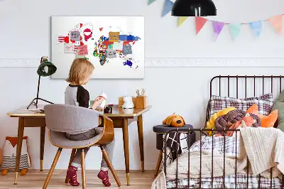 Tableau magnétique pour dessiner carte des drapeaux nationaux