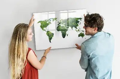 Carte du monde écologique à dessiner tableau magnétique