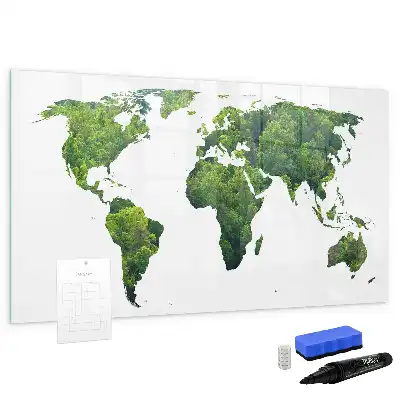 Carte du monde écologique à dessiner tableau magnétique