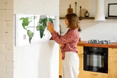 Carte du monde écologique à dessiner tableau magnétique