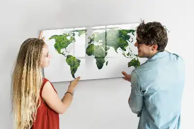 Carte du monde écologique à dessiner tableau magnétique