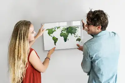 Carte du monde écologique à dessiner tableau magnétique