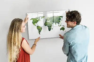 Carte du monde écologique à dessiner tableau magnétique