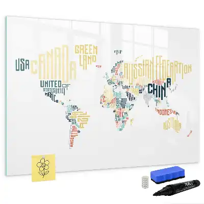 Tableau magnétique pour dessiner noms des pays