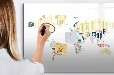 Tableau magnétique pour dessiner noms des pays