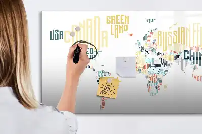 Tableau magnétique pour dessiner noms des pays