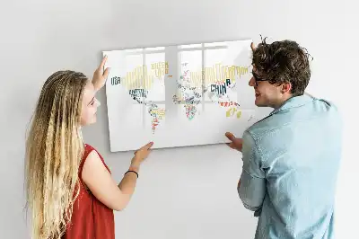 Tableau magnétique pour dessiner noms des pays