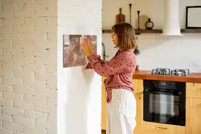 Tableau magnétique à dessiner carte du monde sur briques