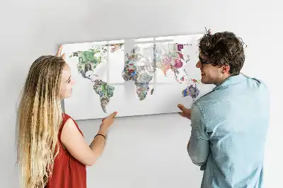 Tableau magnétique pour dessiner motif carte en billets de banque