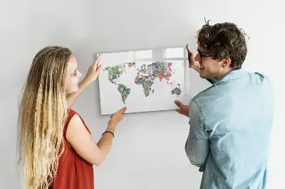 Tableau magnétique pour dessiner motif carte en billets de banque